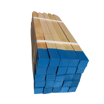 Paliki słupki geodezyjne bukowe 2,5 × 2,5 × 120 cm niebieskie – opakowanie 50 sztuk