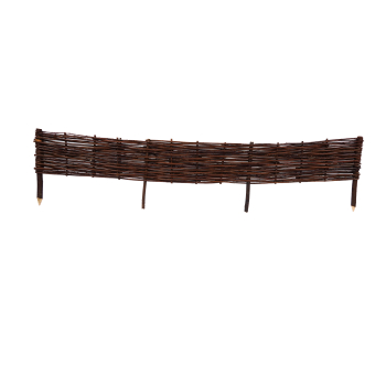 Płotek wiklinowy– rabatka 150×20 cm