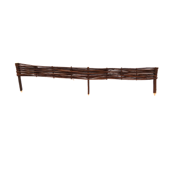 Płotek wiklinowy– rabatka 120×20 cm